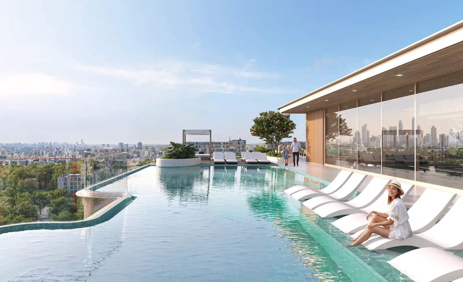 4 Bedroom Duplex pool terrace at 113 Residences by Iman