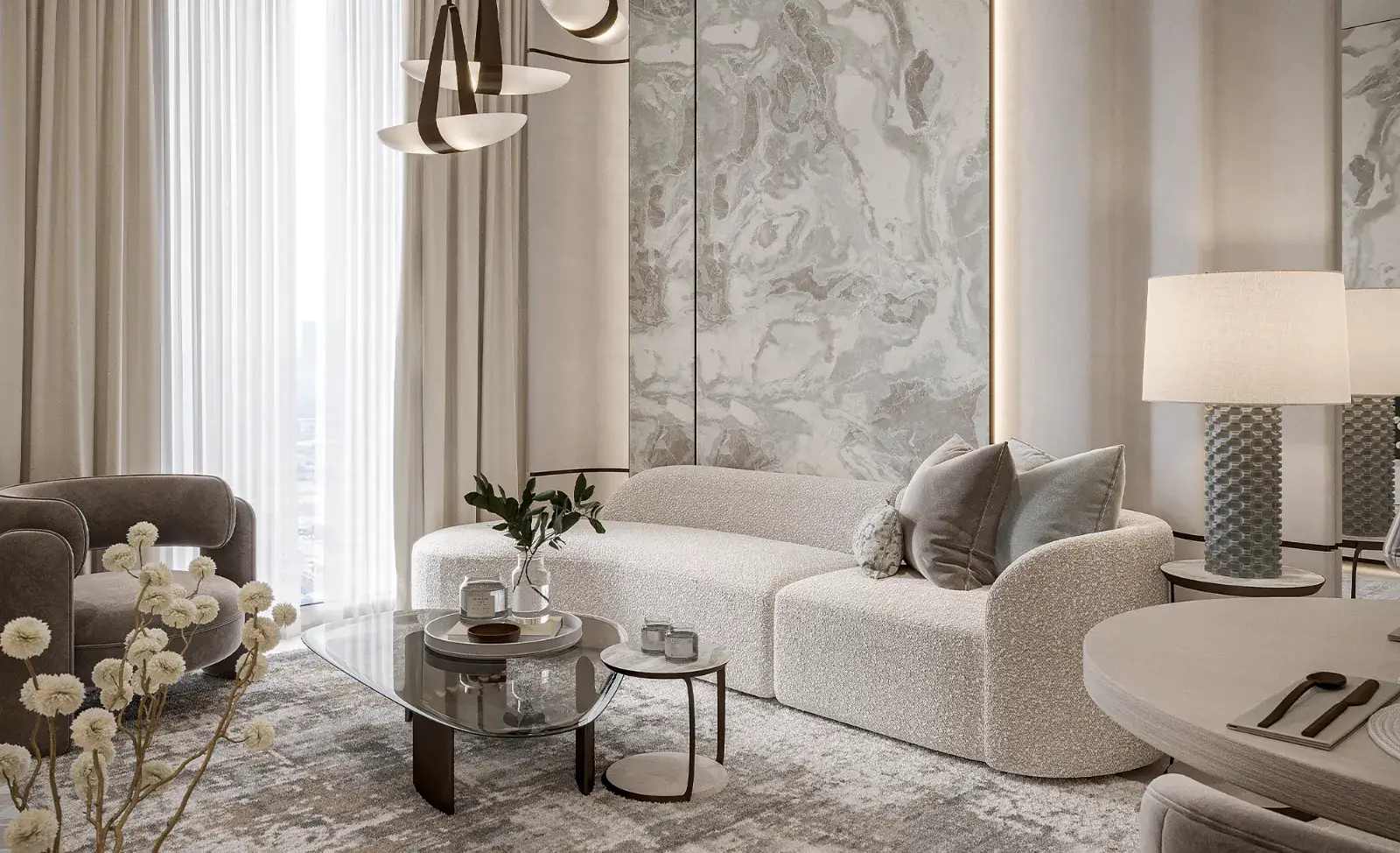 1 Bedroom Residence interior at 113 Residences by Iman