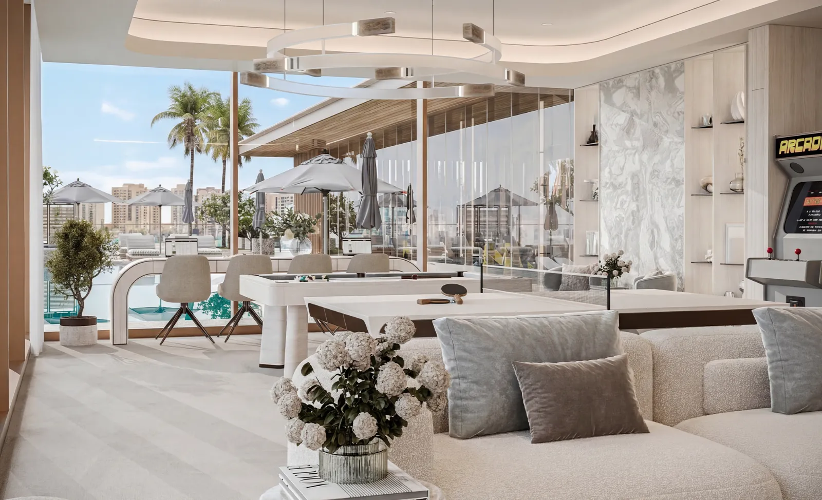 Residents lounge at 113 Residences by Iman